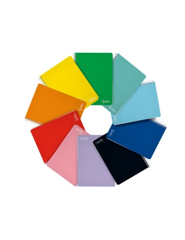 Cuaderno espiral liderpapel din a4 witty tapa dura 80h 90gr cuadro 3mm con margen colores surtidos