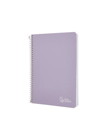 Cuaderno espiral liderpapel din a4 witty tapa dura 80h 90gr cuadro 4mm con margen color violeta