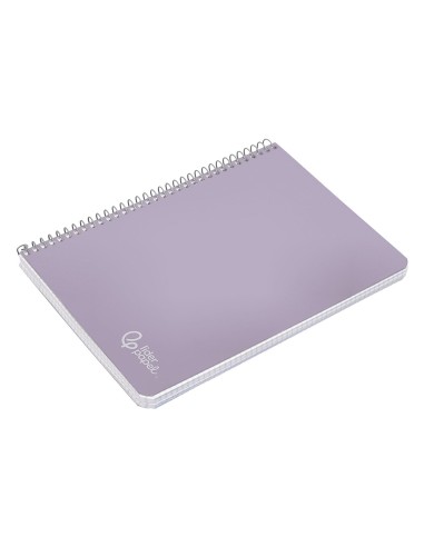 Cuaderno espiral liderpapel din a4 witty tapa dura 80h 90gr cuadro 4mm con margen color violeta