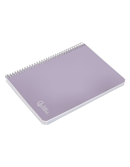 Cuaderno espiral liderpapel din a4 witty tapa dura 80h 90gr cuadro 4mm con margen color violeta
