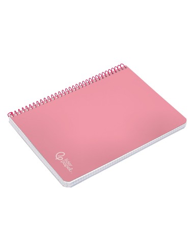 Cuaderno espiral liderpapel din a4 witty tapa dura 80h 90gr cuadro 4mm con margen color rosa
