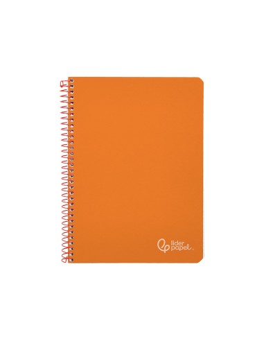 Cuaderno espiral liderpapel din a4 witty tapa dura 80h 90gr cuadro 4mm con margen color naranja