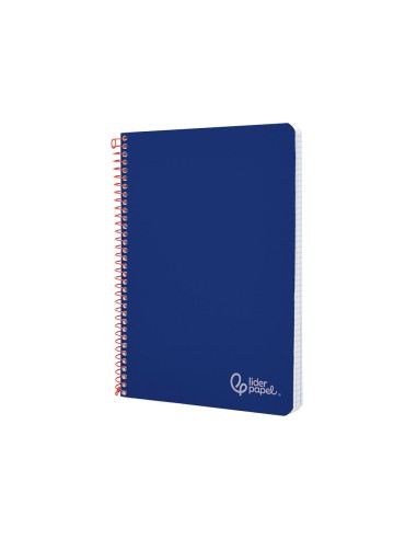 Cuaderno espiral liderpapel din a4 witty tapa dura 80h 90gr pauta 35mm con margen color azul oscuro