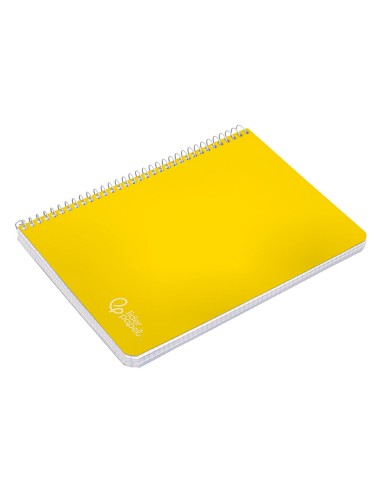 Cuaderno espiral liderpapel din a4 witty tapa dura 80h 90gr pauta 35mm con margen color amarillo