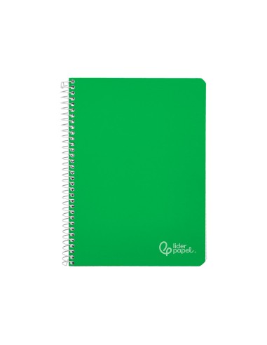 Cuaderno espiral liderpapel din a4 witty tapa dura 80h 90gr pauta 25mm con margen color verde