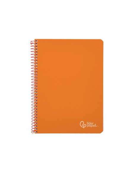 Cuaderno espiral liderpapel din a4 witty tapa dura 80h 90gr pauta 25mm con margen color naranja