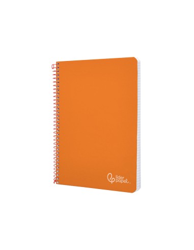 Cuaderno espiral liderpapel din a4 witty tapa dura 80h 90gr pauta 25mm con margen color naranja