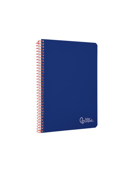 Cuaderno espiral liderpapel din a4 witty tapa dura 80h 90gr pauta 25mm con margen color azul oscuro