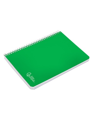Cuaderno espiral liderpapel din a4 witty tapa dura 80h 90gr rayado horizontal con margen color verde