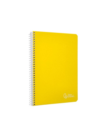 Cuaderno espiral liderpapel din a4 witty tapa dura 80h 90gr rayado horizontal con margen color amarillo