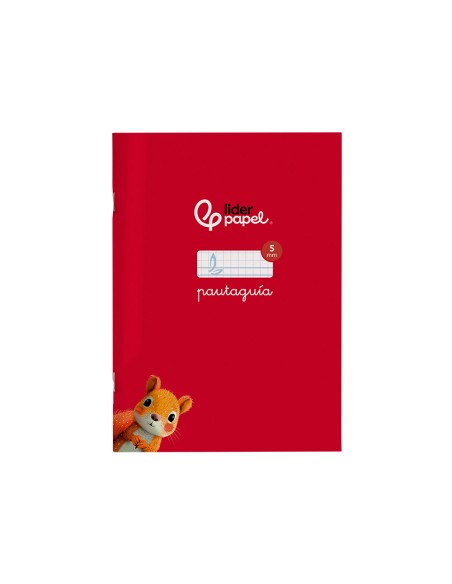 Libreta liderpapel pautaguia tapa cartoncillo 32h din a5 75gr cuadriculado pautado 5mm con margen 6 colores surtidos