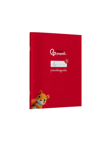 Libreta liderpapel pautaguia tapa cartoncillo 32h din a5 75gr cuadriculado pautado 5mm con margen 6 colores surtidos