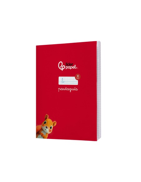 Libreta liderpapel pautaguia tapa cartoncillo 32h din a5 75gr cuadriculado pautado 4mm con margen 6 colores surtidos