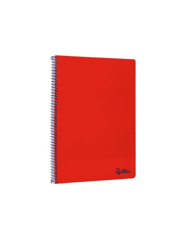 Cuaderno espiral liderpapel din a4 smart tapa blanda 80h 75gr pauta 35mm con margen color rojo