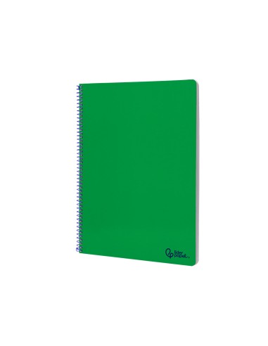 Cuaderno espiral liderpapel din a4 smart tapa blanda 80h 75gr pauta 25mm con margen color verde