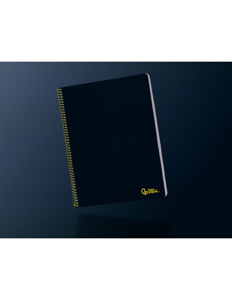 Cuaderno espiral liderpapel din a4 smart tapa blanda 80h 75gr rayado horizontal con margen color negro
