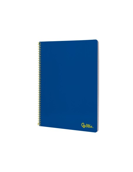 Cuaderno espiral liderpapel din a4 smart tapa blanda 80h 75gr rayado horizontal con margen color azul oscuro