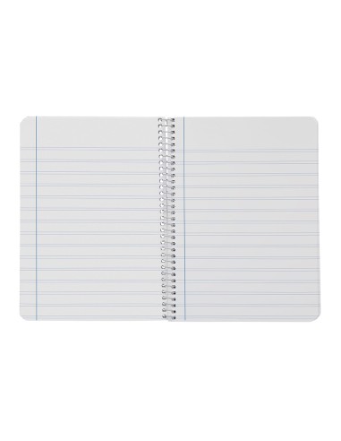 Cuaderno espiral liderpapel din a4 smart tapa blanda 80h 75gr rayado montessori 35mm con margen colores surtidos