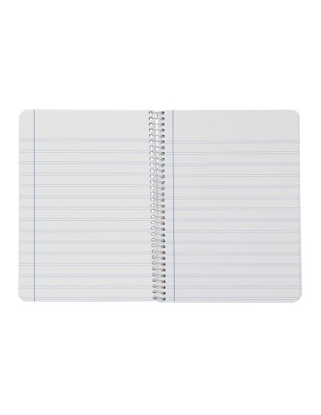 Cuaderno espiral liderpapel din a4 smart tapa blanda 80h 75gr rayado montessori 35mm con margen colores surtidos