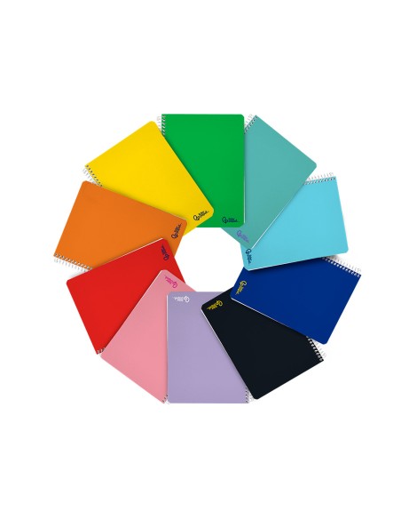 Cuaderno espiral liderpapel din a4 smart tapa blanda 80h 75gr pauta 35mm con margen colores surtidos