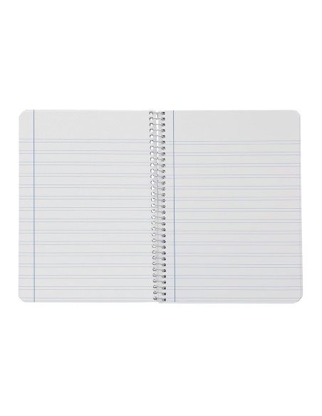 Cuaderno espiral liderpapel din a4 smart tapa blanda 80h 75gr pauta 35mm con margen colores surtidos
