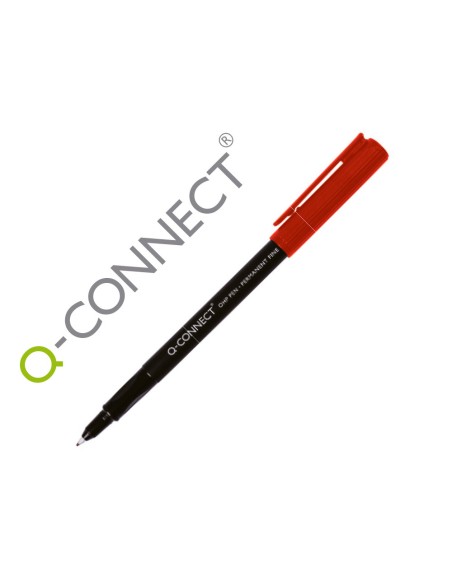Rotulador q connect retroproyeccion punta fibra super fina redonda 05 mm permanente rojo