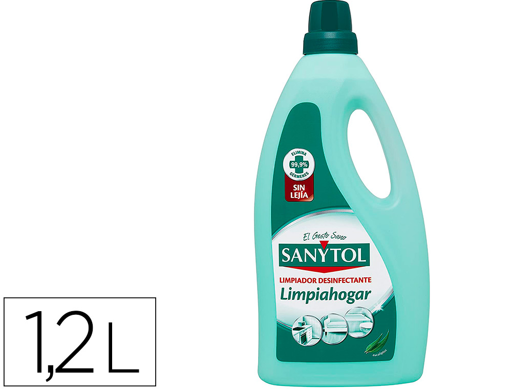 Limpiador desinfectante sanytol limpiahogar multisuperficies bote de 1200 ml