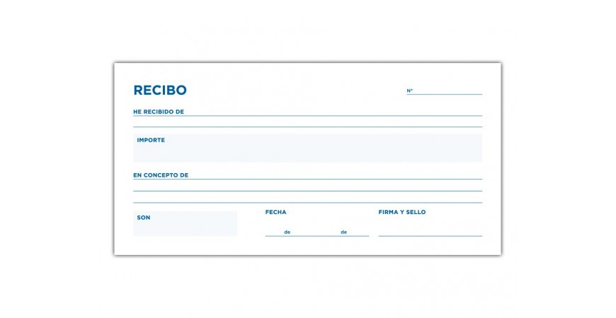 Talonarios de recibos y vales